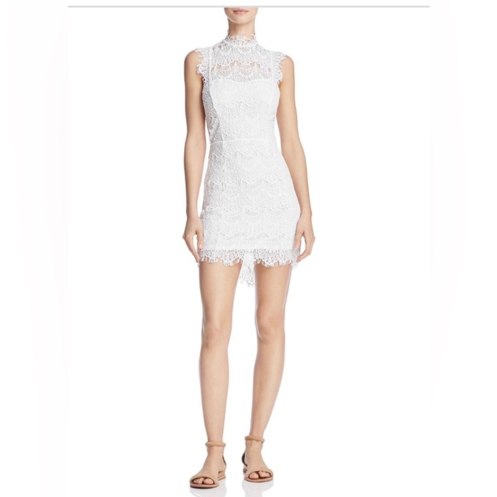 Free People Womens white Cora Daydream Lace Open Back Party Dress‎ size small